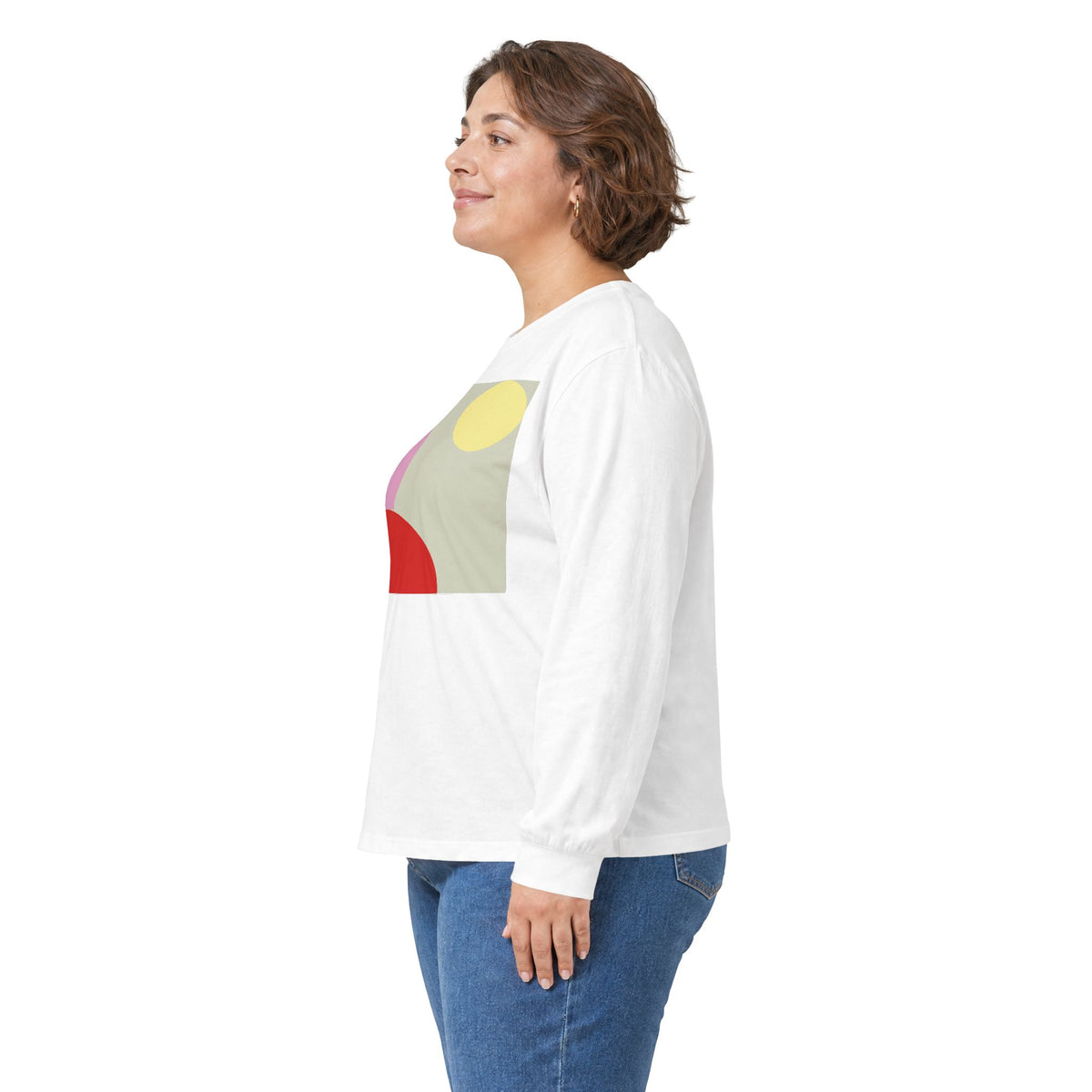 plate 434 long sleeve tee - White
