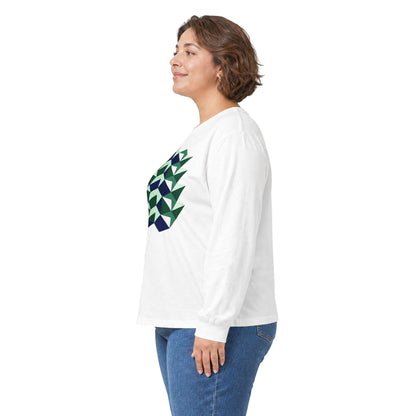 plate 364 long sleeve tee - White
