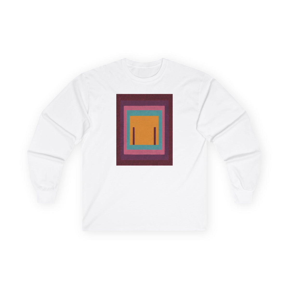 plate 008 long sleeve tee - White by onlycolor