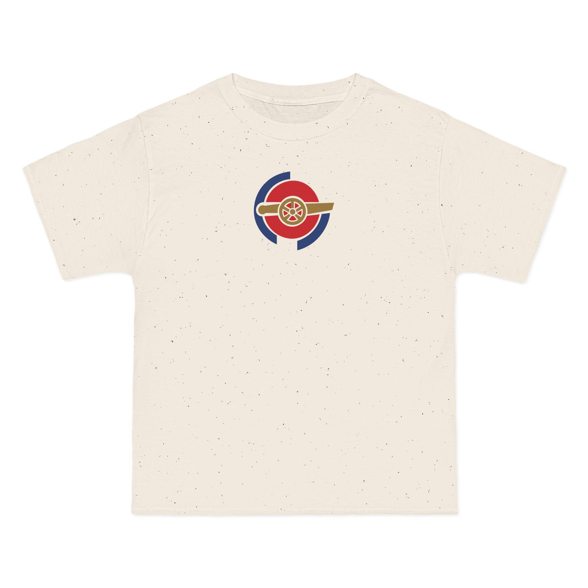 London Soccer Heavyweight Tee — Natural, Red, Navy & Old Gold