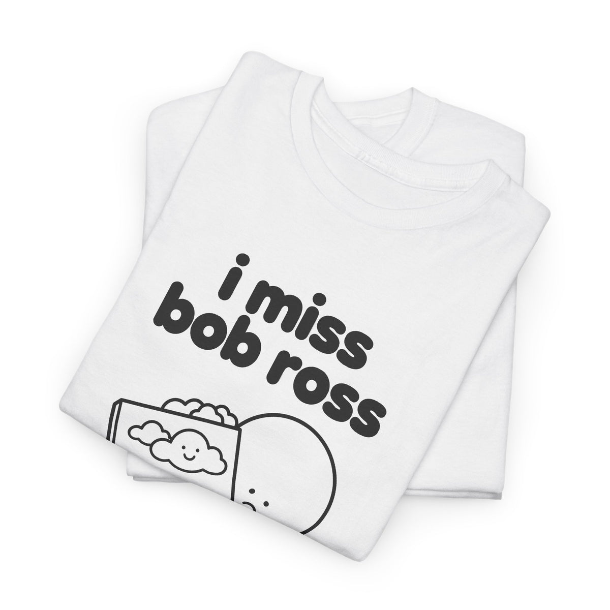 i miss bob ross tee - White