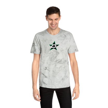 Dallas Hockey Tie-Dye Tee — Smoke, Black, White & Kelly Green