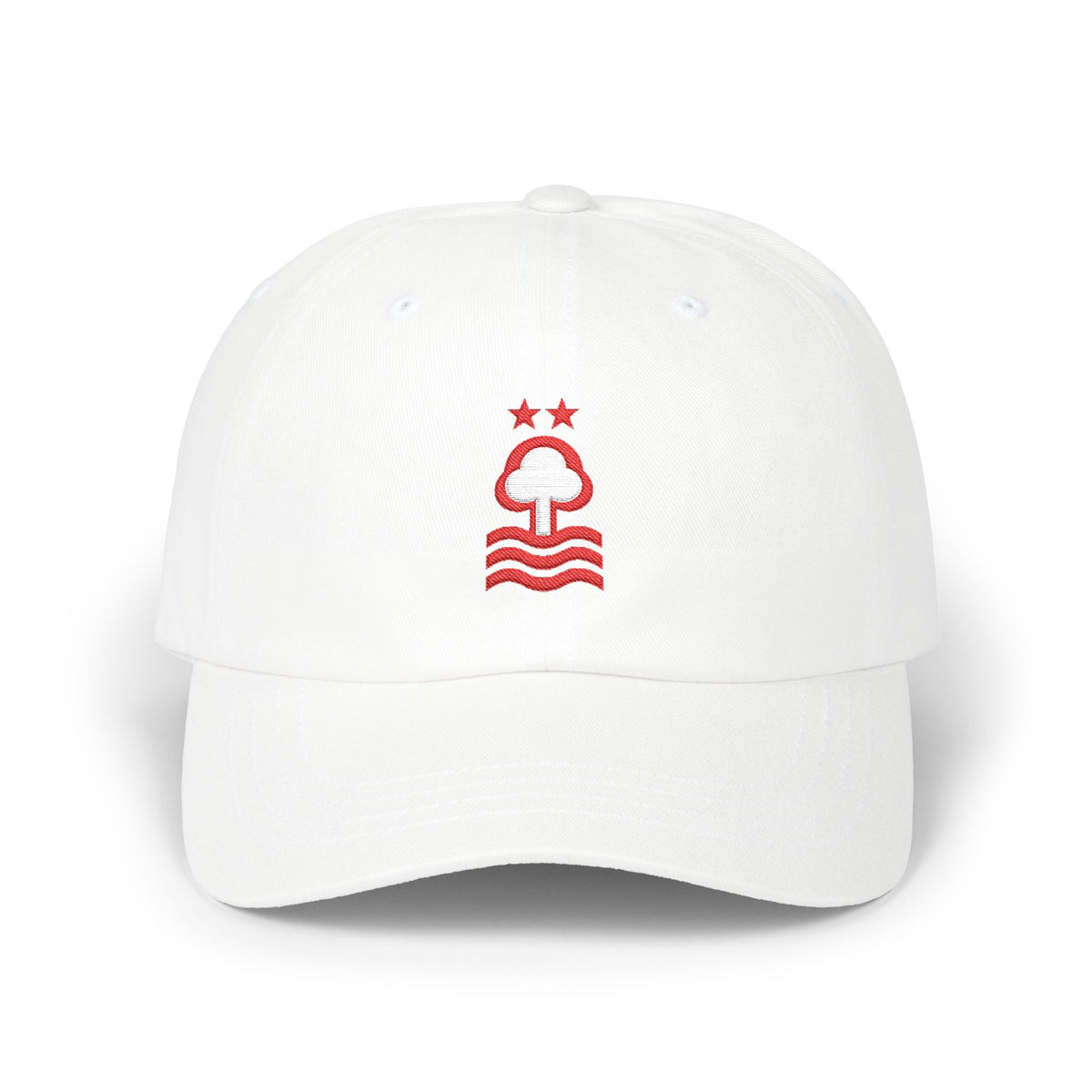 Nottingham Soccer Dad Cap — Embroidered, Red & White