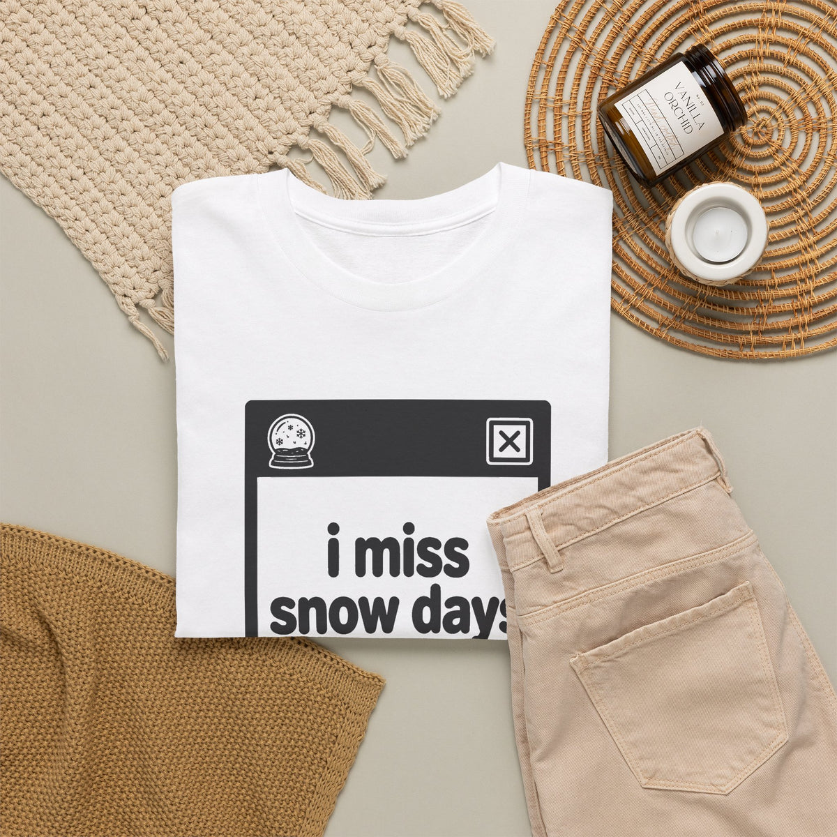 i miss snow days error tee - White by lonelyboi