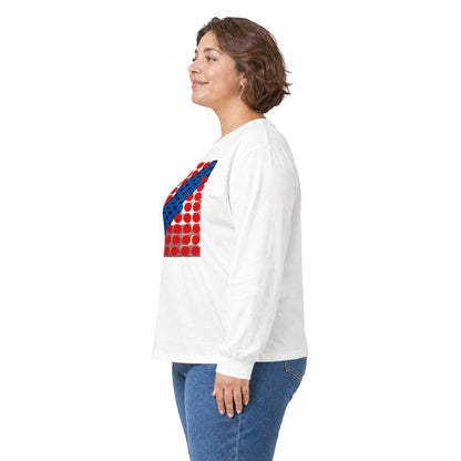 plate 380 long sleeve tee - White