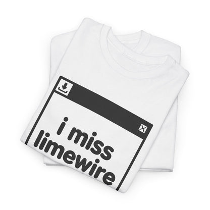 i miss limewire error tee - White