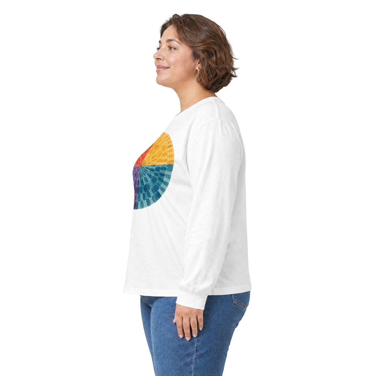 plate 296 long sleeve tee - White