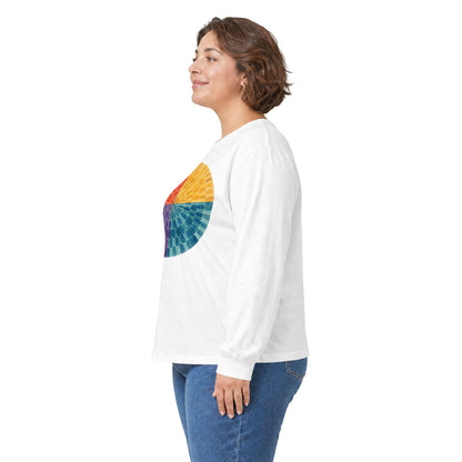 plate 296 long sleeve tee - White