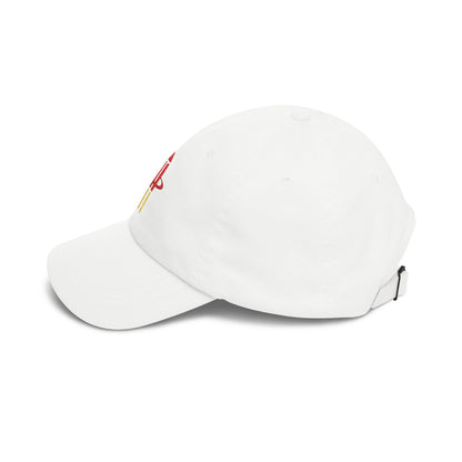 Houston Basketball Dad Cap — Embroidered, Red & Gold