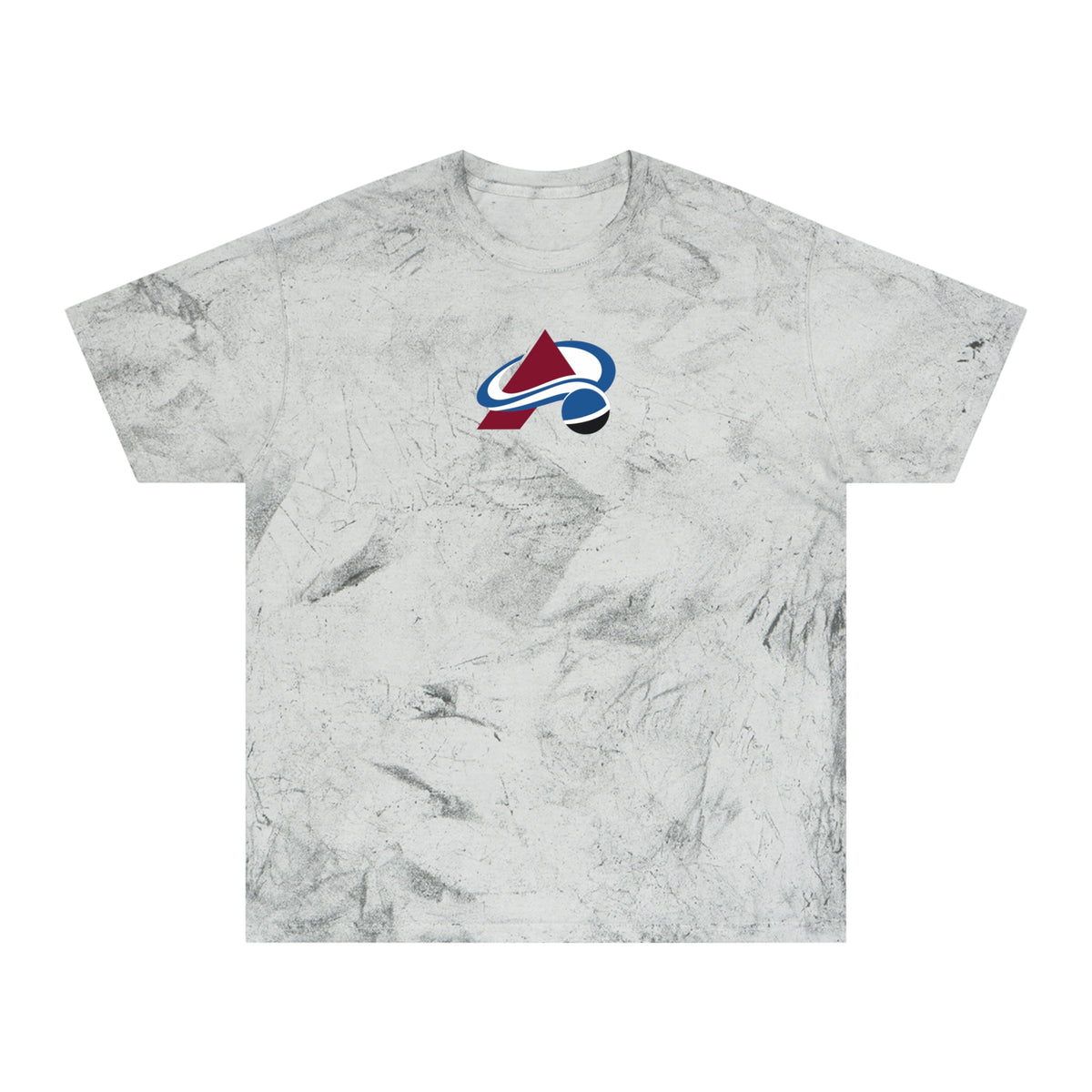 Colorado Hockey Tie-Dye Tee — Smoke, Royal, Maroon & White
