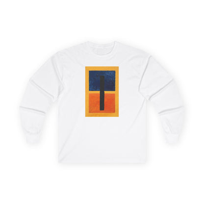 plate 341 long sleeve tee - White