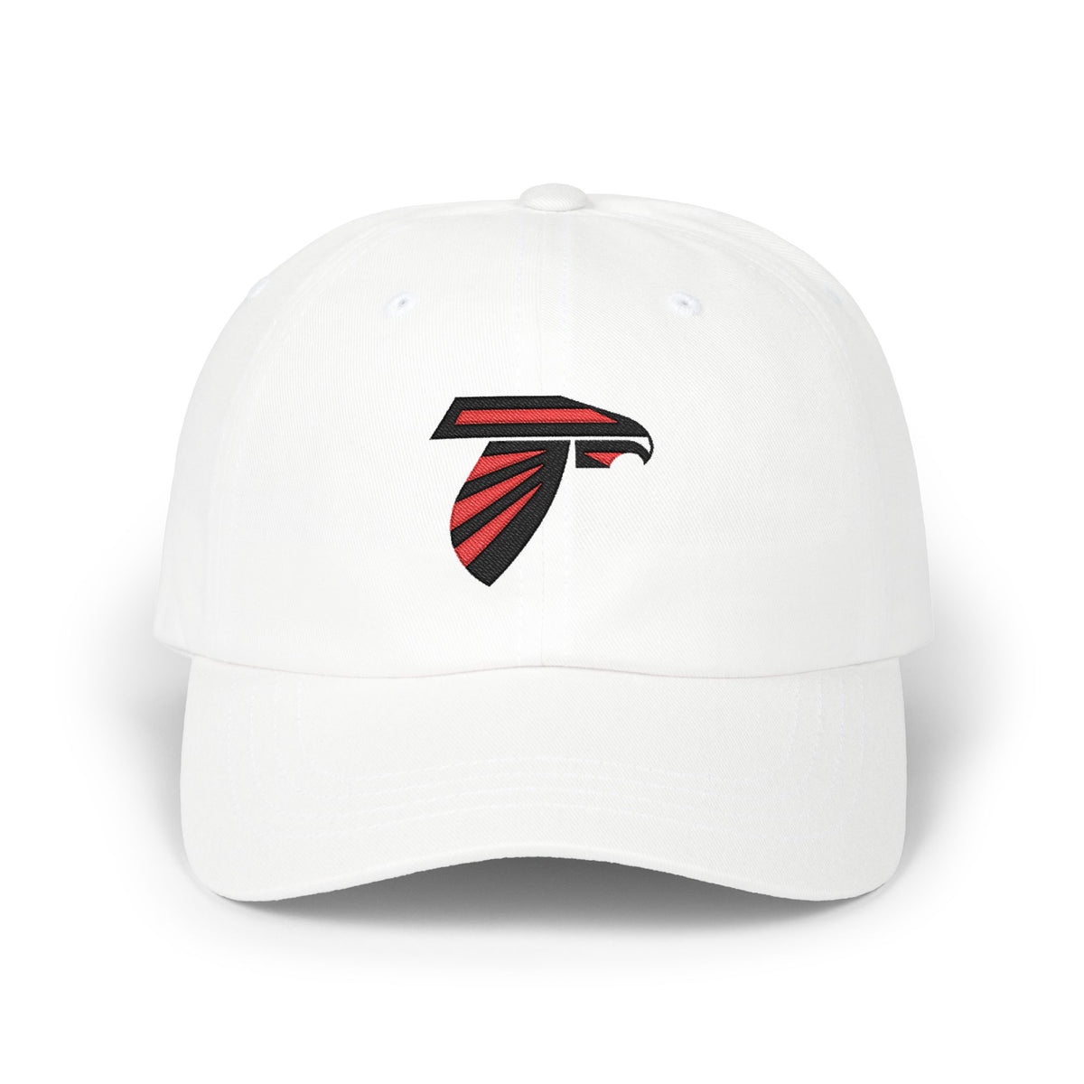 Atlanta Football Dad Cap — Embroidered, Black & Red