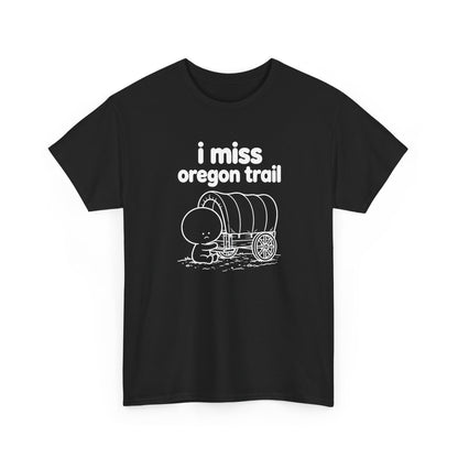 i miss oregon trail tee - Black