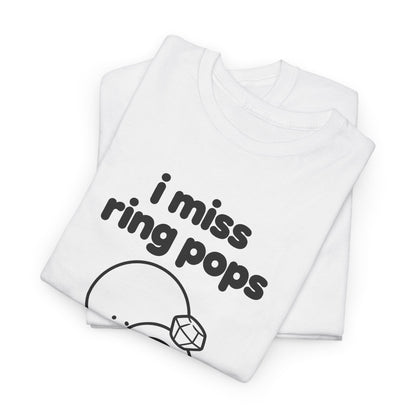 i miss ring pops tee - White