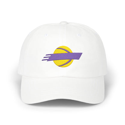 Los Angeles Basketball Dad Cap — Embroidered, Purple & Gold