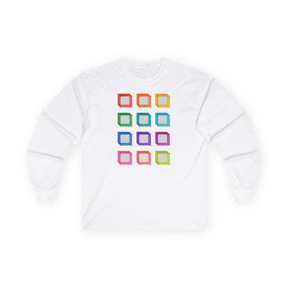 plate 089 long sleeve tee - White