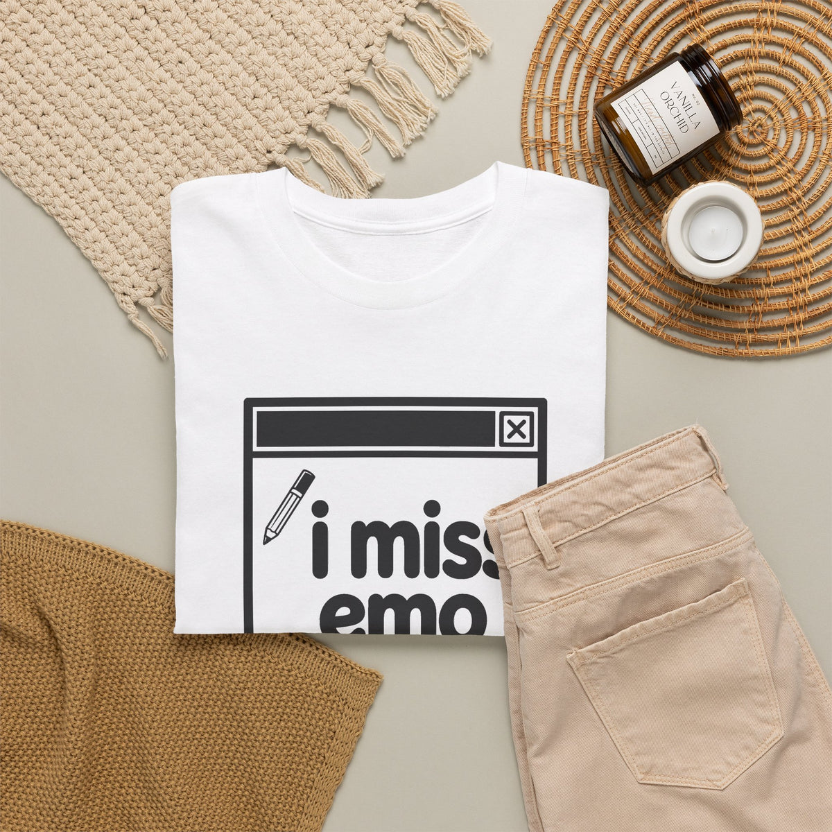 i miss emo error tee - White by lonelyboi