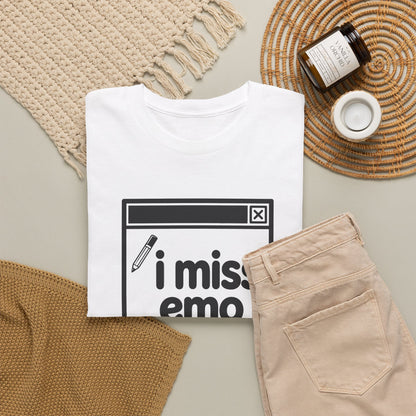 i miss emo error tee - White