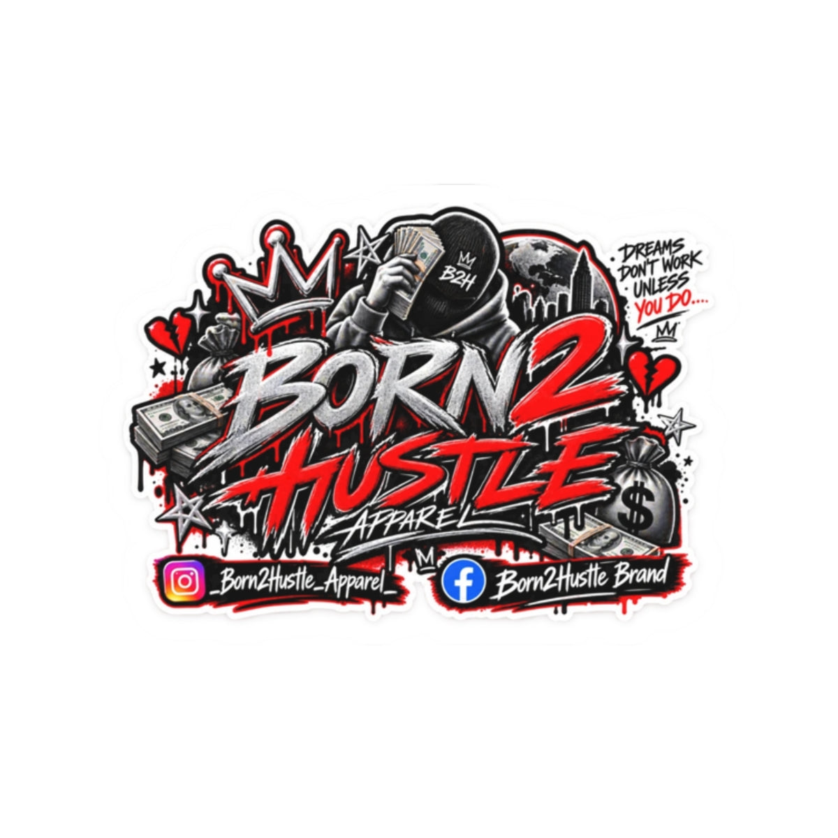 Kiss-Cut Stickers by born2hustle