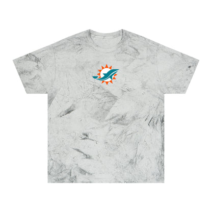 Miami Football Tie-Dye Tee — Smoke, Grey, White & Orange