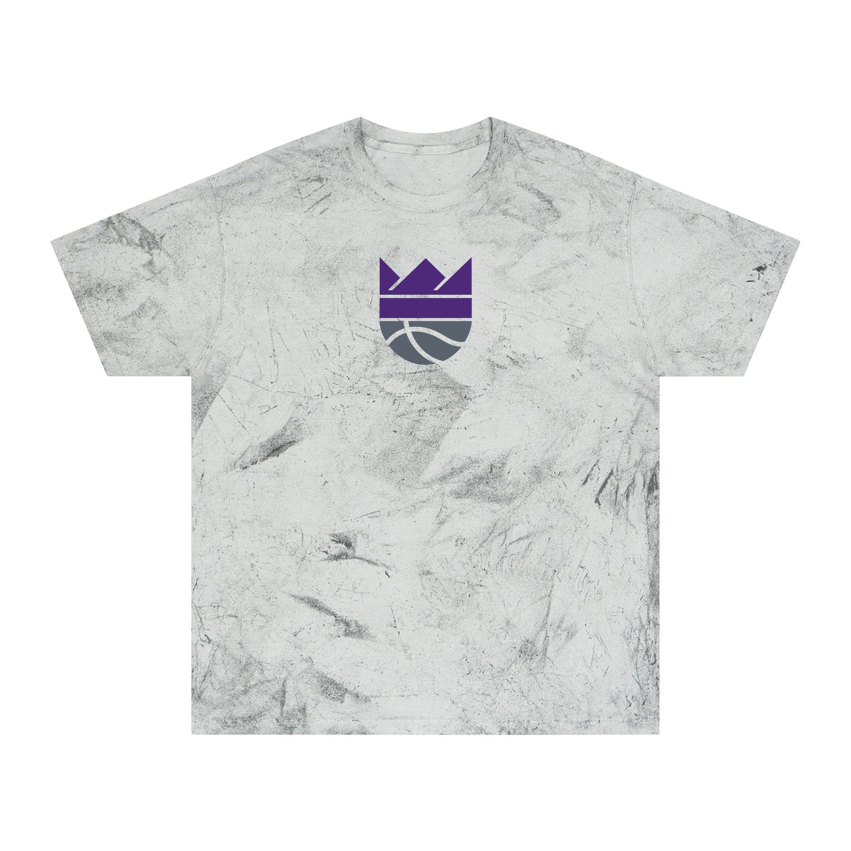 Sacramento Basketball Tie-Dye Tee — Smoke, Purple & Grey