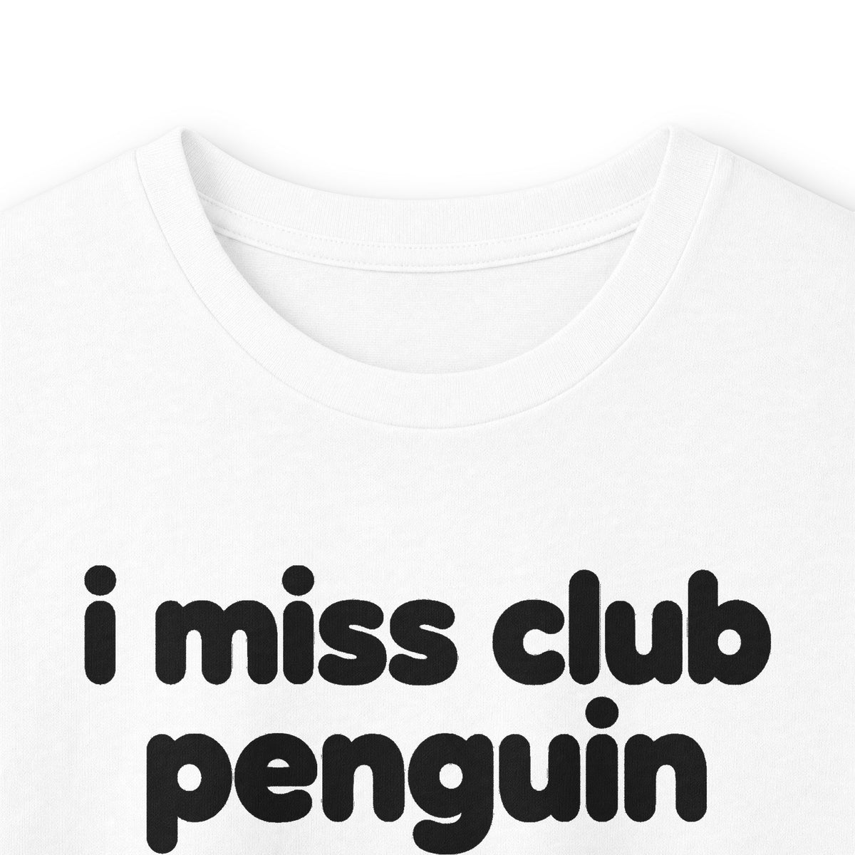 i miss club penguin long sleeve tee - White