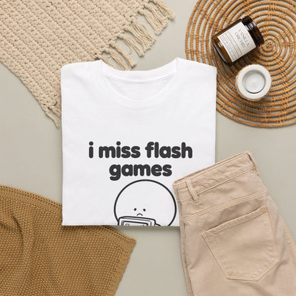 i miss flash games tee - White