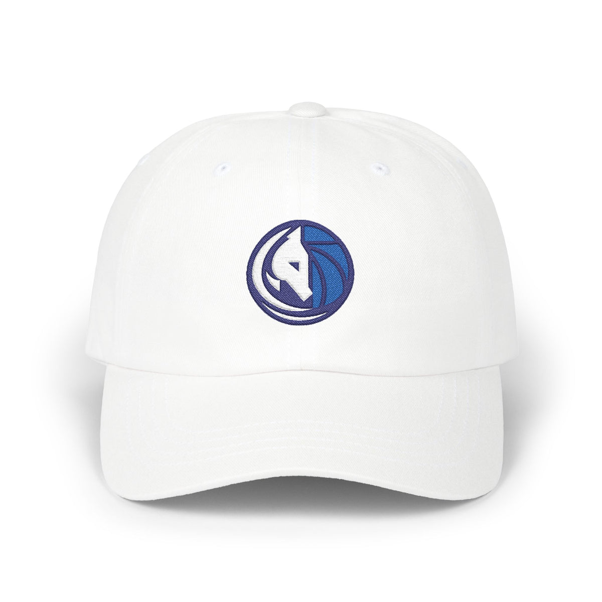 Dallas Basketball Dad Cap — Embroidered, Navy, White & Royal