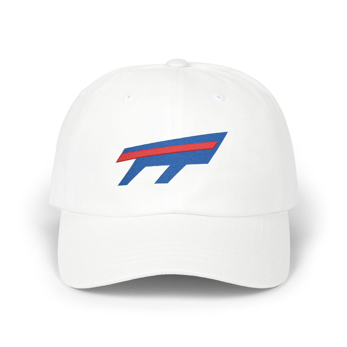 Buffalo Football Dad Cap — Embroidered, Royal & Red