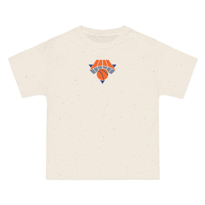 New York Basketball Heavyweight Tee — Natural, Orange, Grey & Royal