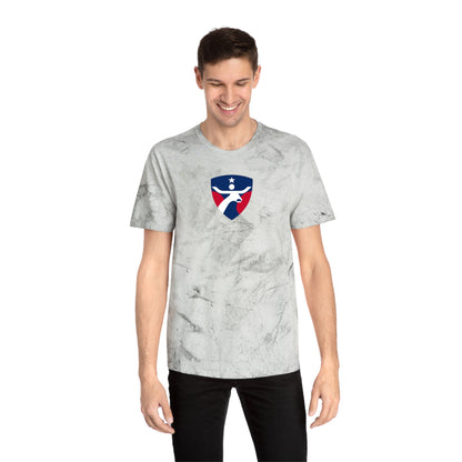 Dallas Soccer Tie-Dye Tee — Smoke, Navy, White & Crimson