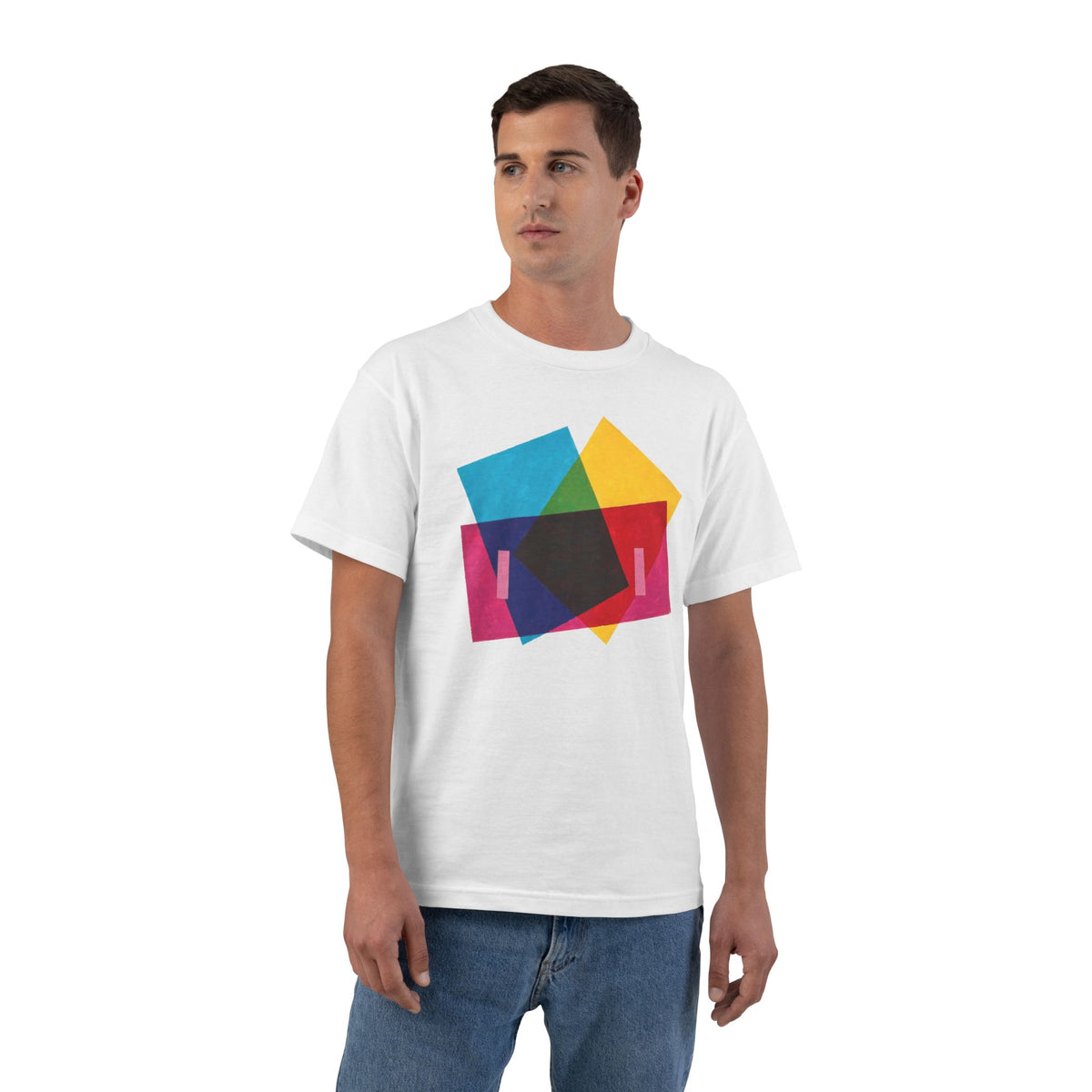 plate 009 beefy tee - White by onlycolor
