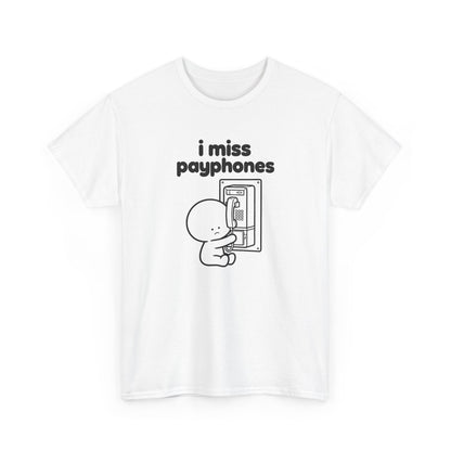 i miss payphones tee - White