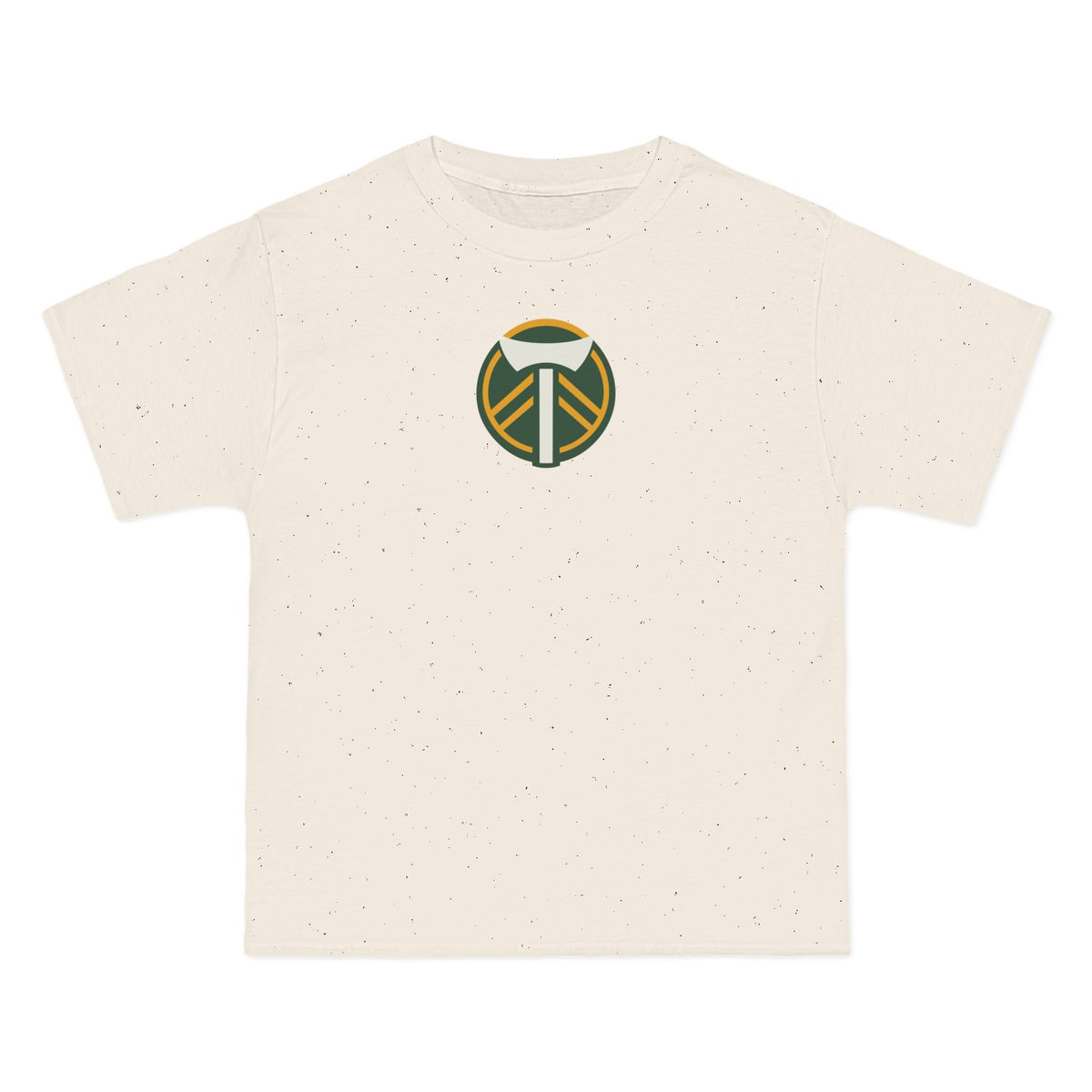 Portland Soccer Heavyweight Tee — Natural, Kelly Green, White & Gold