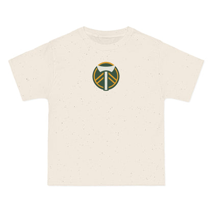 Portland Soccer Heavyweight Tee — Natural, Kelly Green, White & Gold