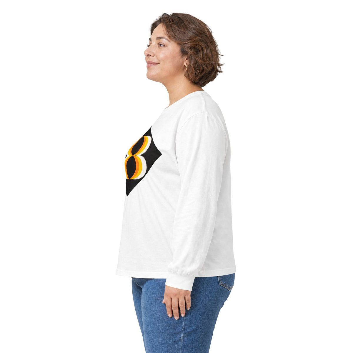 plate 207 long sleeve tee - White