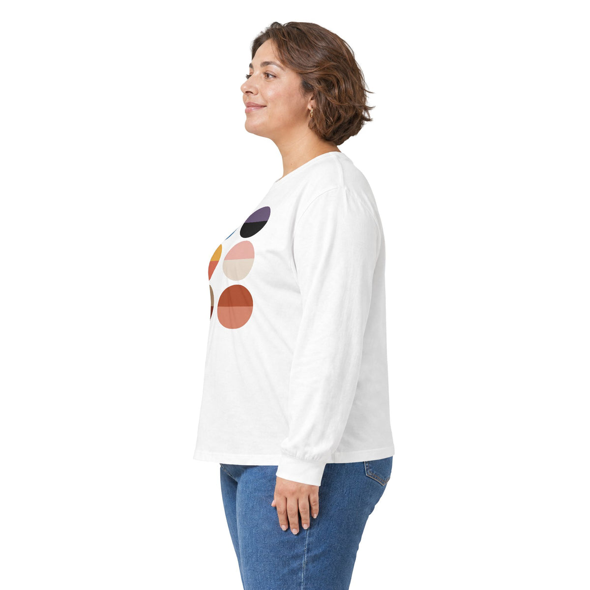 plate 174 long sleeve tee - White