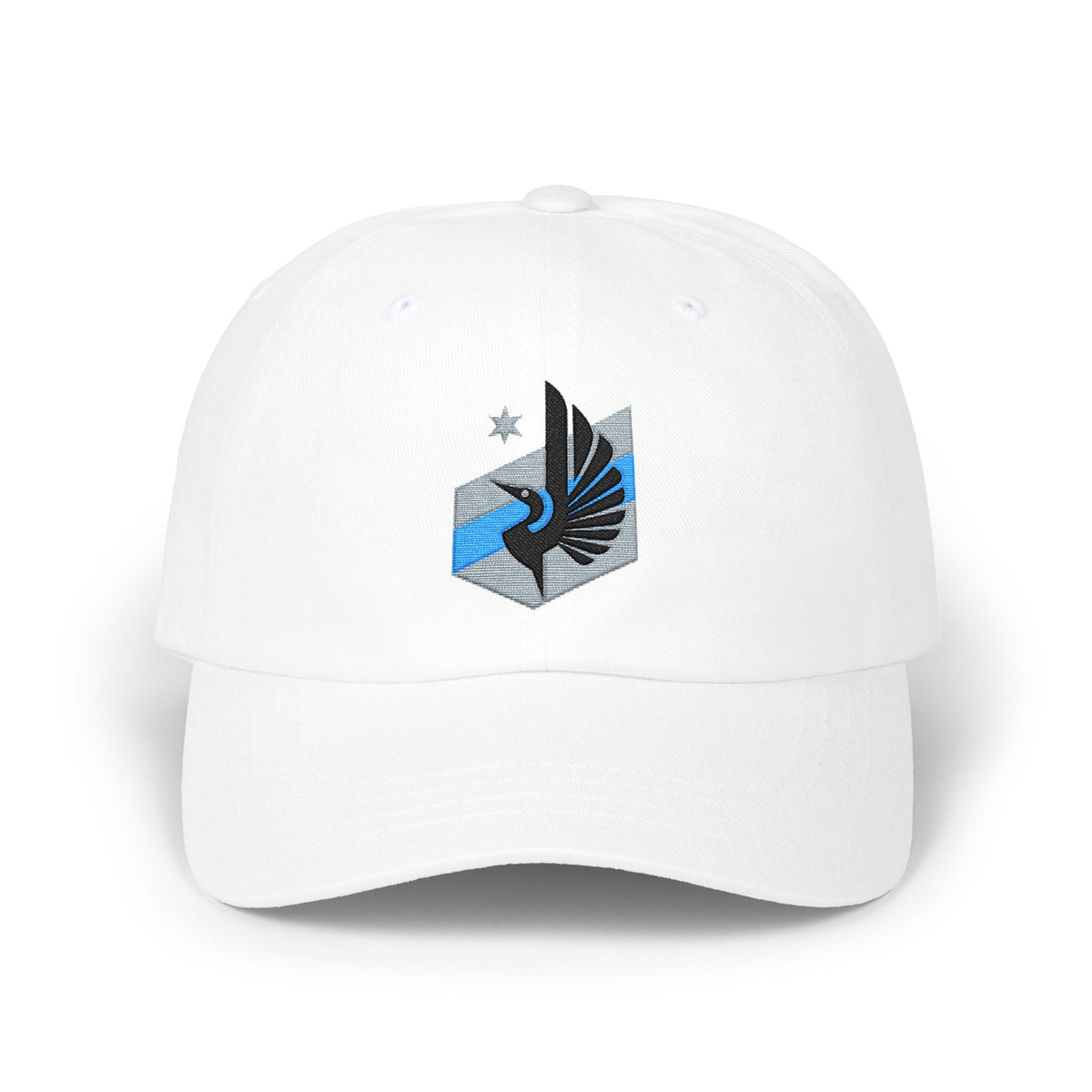 Minnesota Soccer Dad Cap — Embroidered, Grey, Black & Aqua
