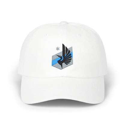 Minnesota Soccer Dad Cap — Embroidered, Grey, Black & Aqua