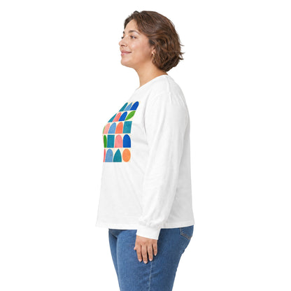 plate 409 long sleeve tee - White
