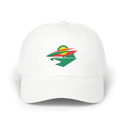 Minnesota Hockey Dad Cap — Embroidered, Kelly Green, Red & Gold