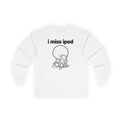 i miss ipod long sleeve tee - White