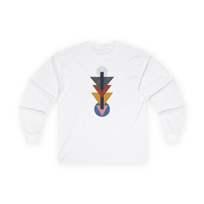 plate 345 long sleeve tee - White