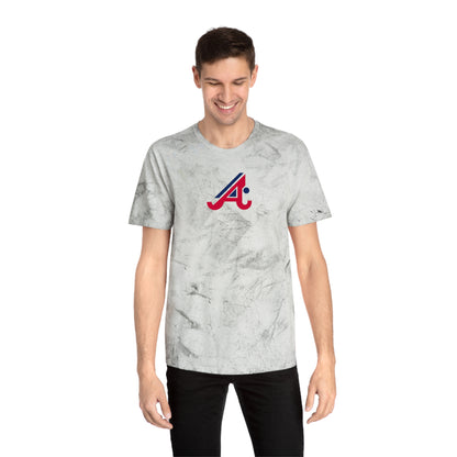 Atlanta Baseball Tie-Dye Tee — Smoke, Red & Navy