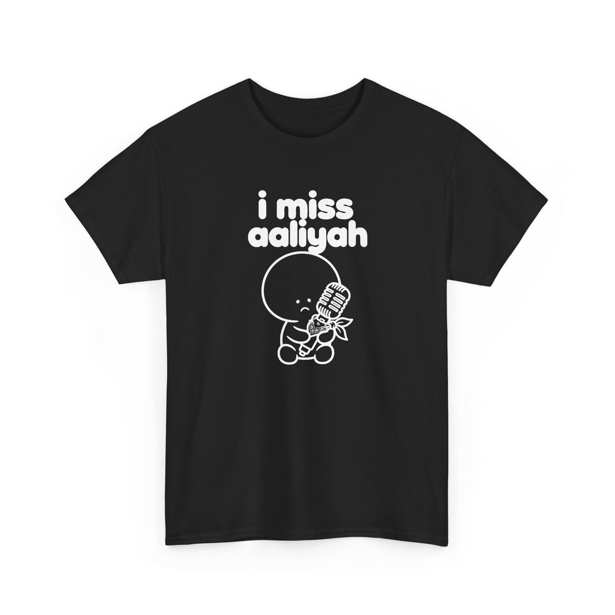 i miss aaliyah tee - Black by lonelyboi