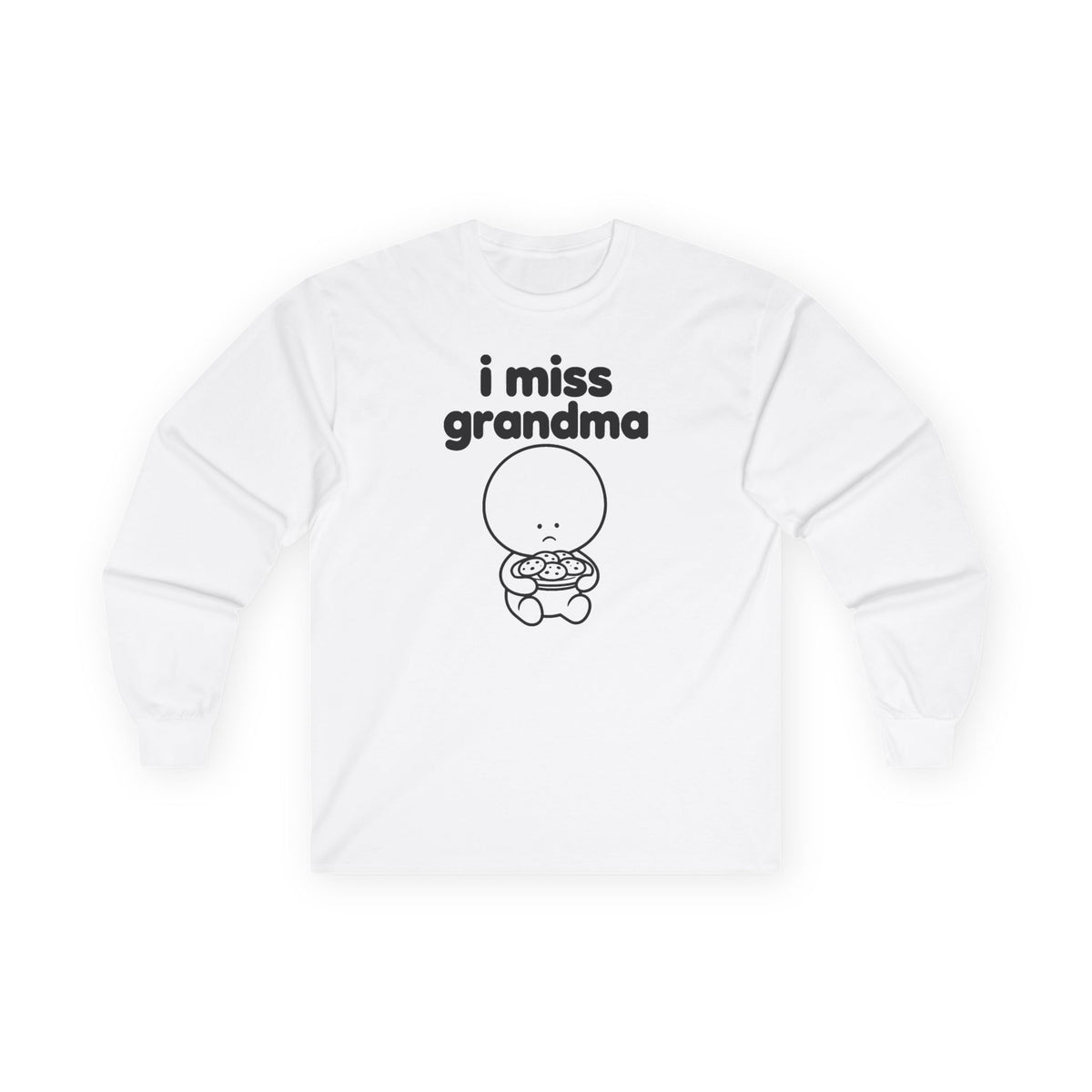 i miss grandma long sleeve tee - White