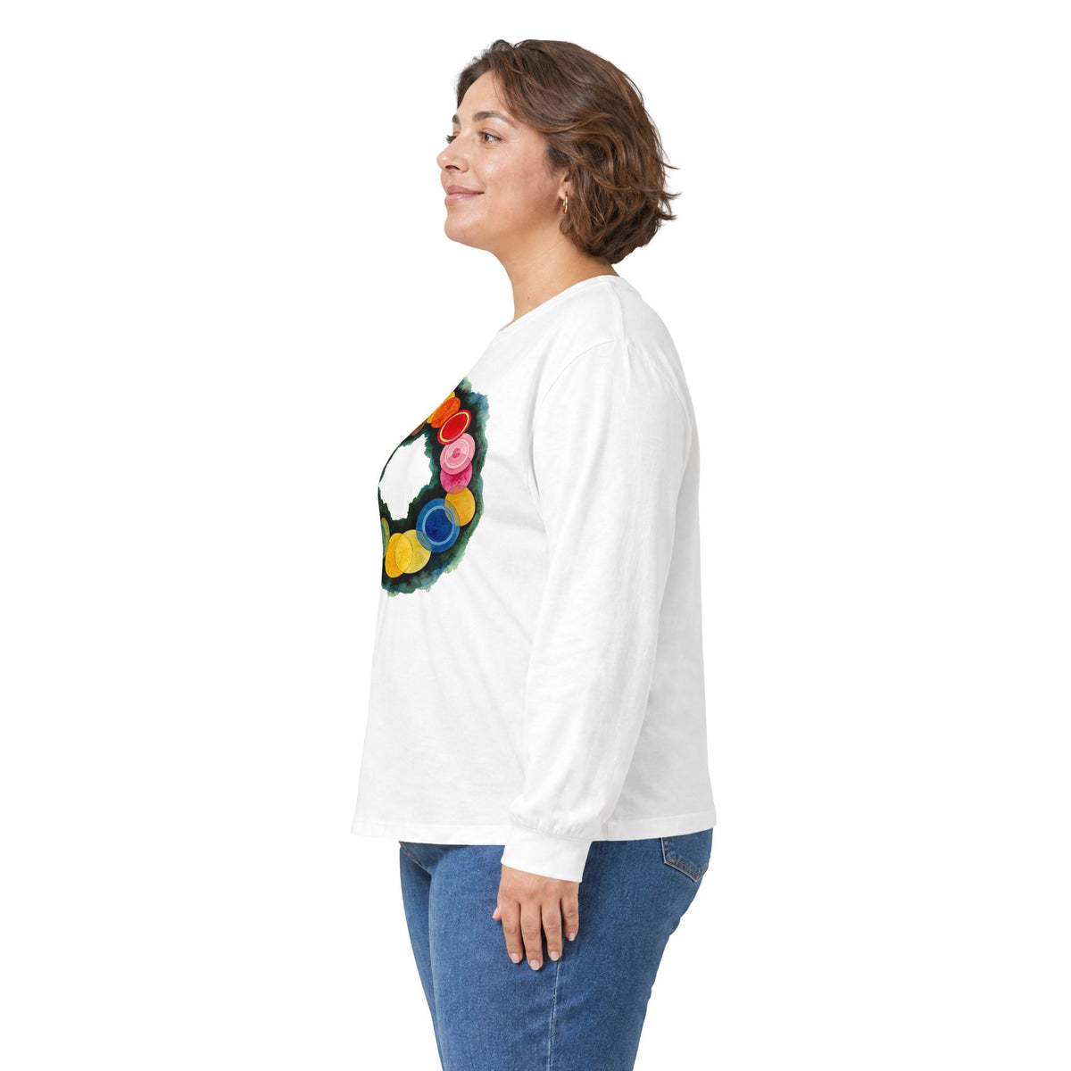 plate 433 long sleeve tee - White