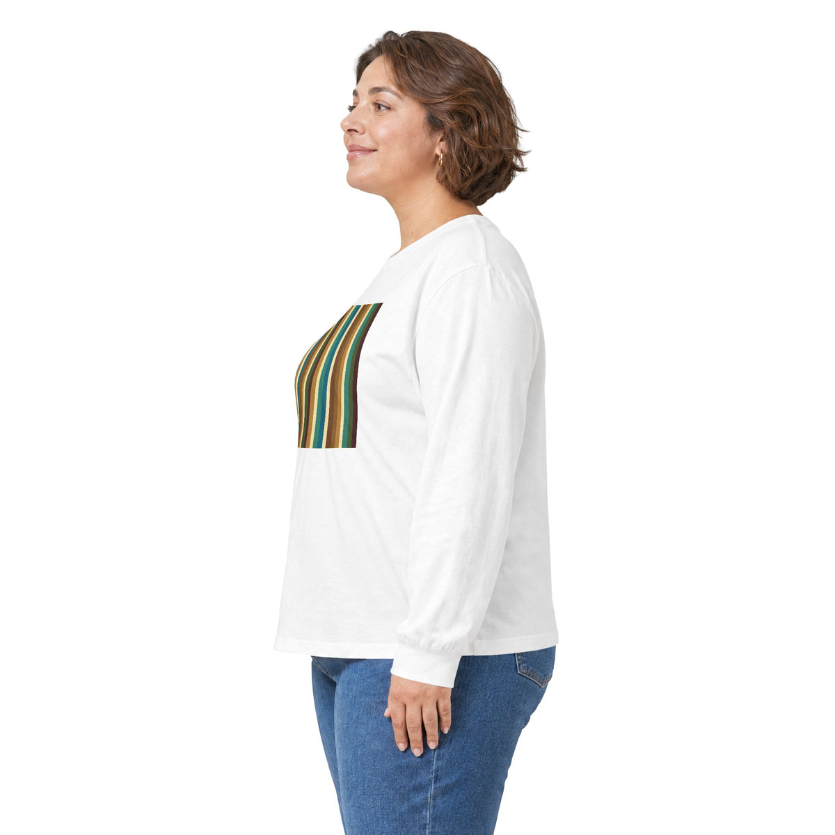 plate 422 long sleeve tee - White