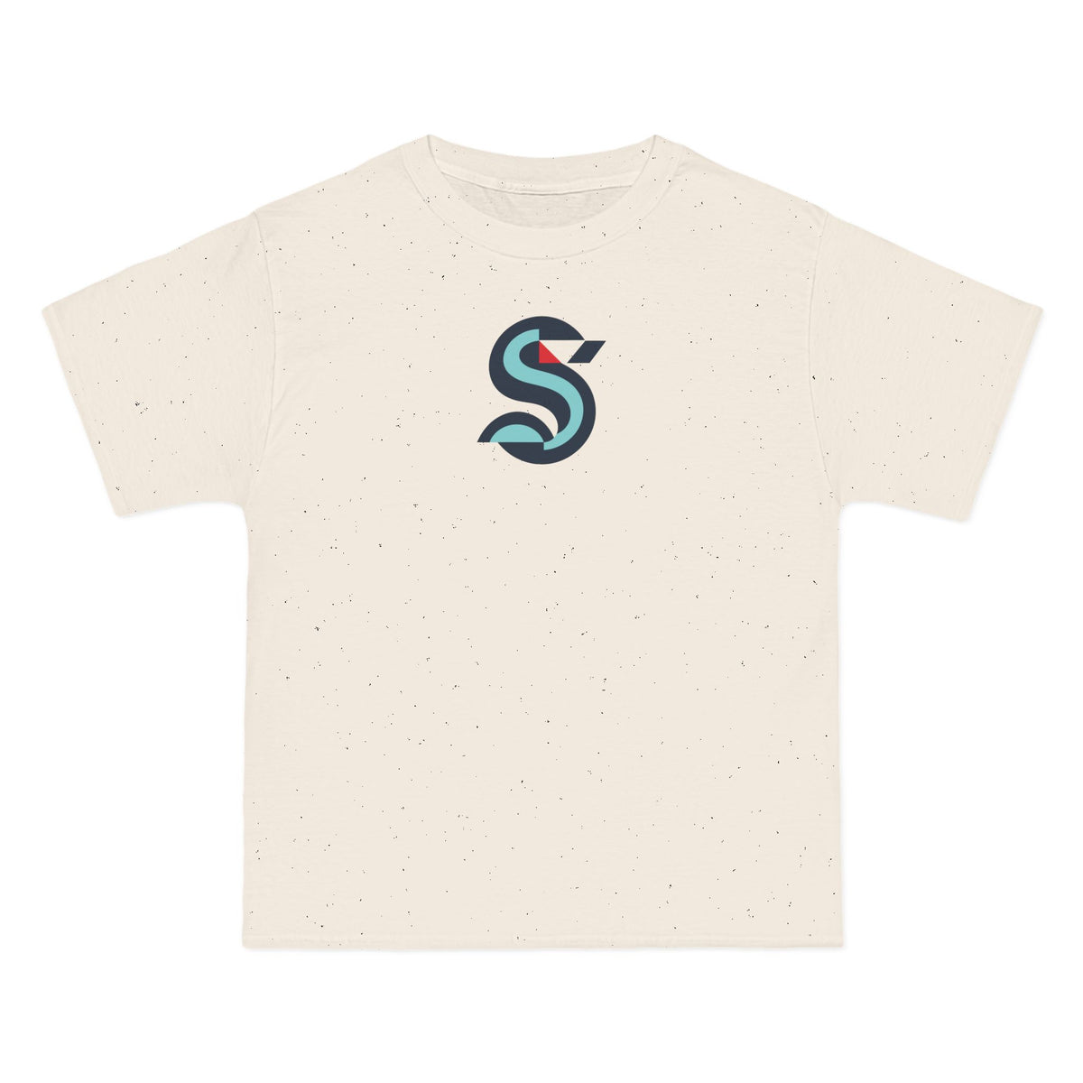 Seattle Hockey Heavyweight Tee — Natural, Navy, Teal & Red