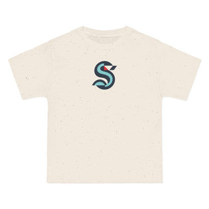Seattle Hockey Heavyweight Tee — Natural, Navy, Teal & Red